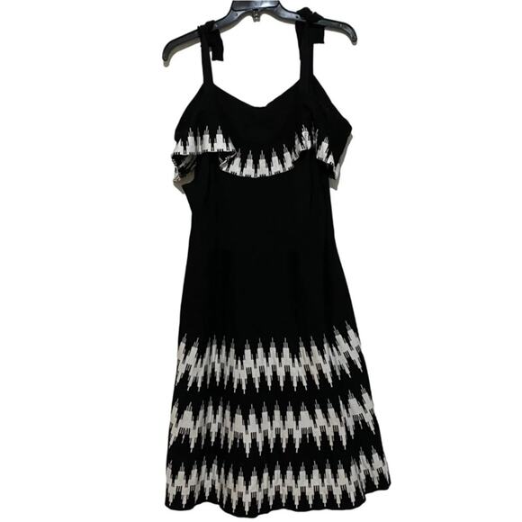 Lane Bryant NWT Off the Shoulder Sweater Dress Size 22/24 Black/White - Picture 1 of 12
